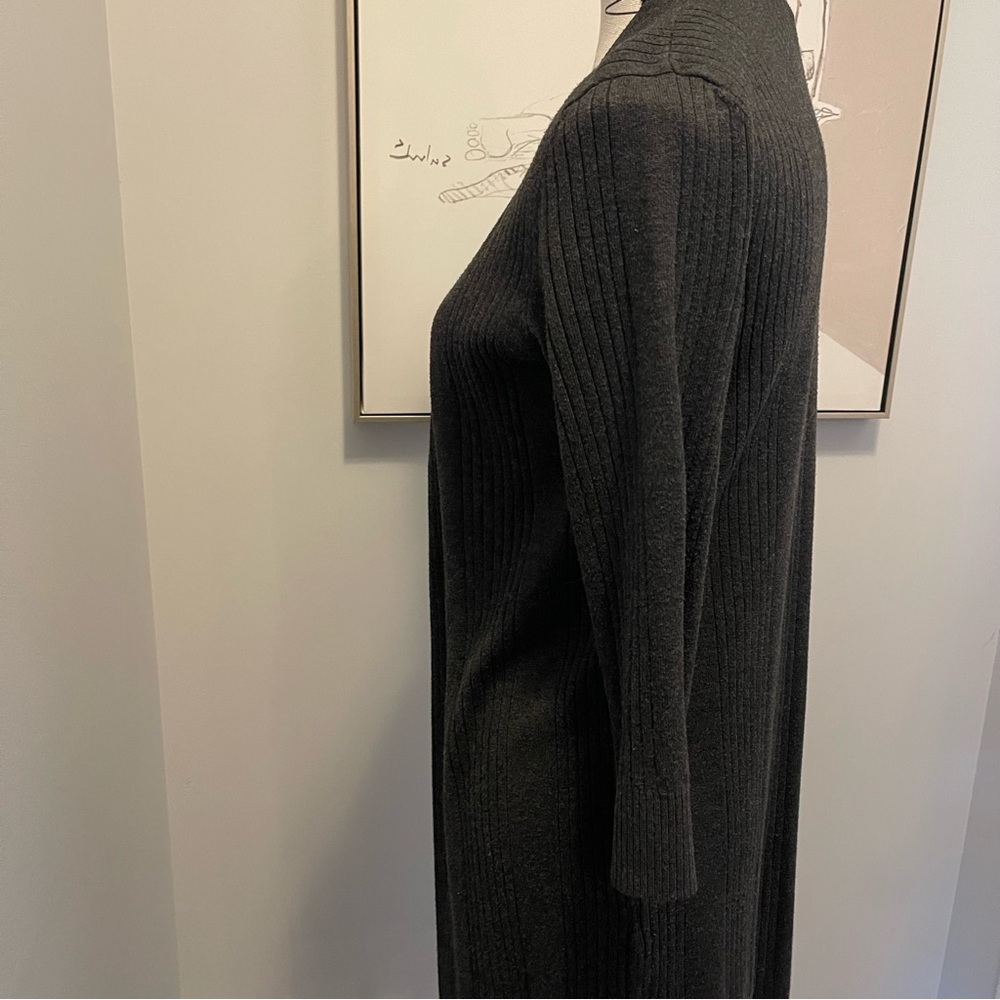 Cable & Gauge Black Open-Front Cardigan Sweater Size Small - Picture 8 of 12